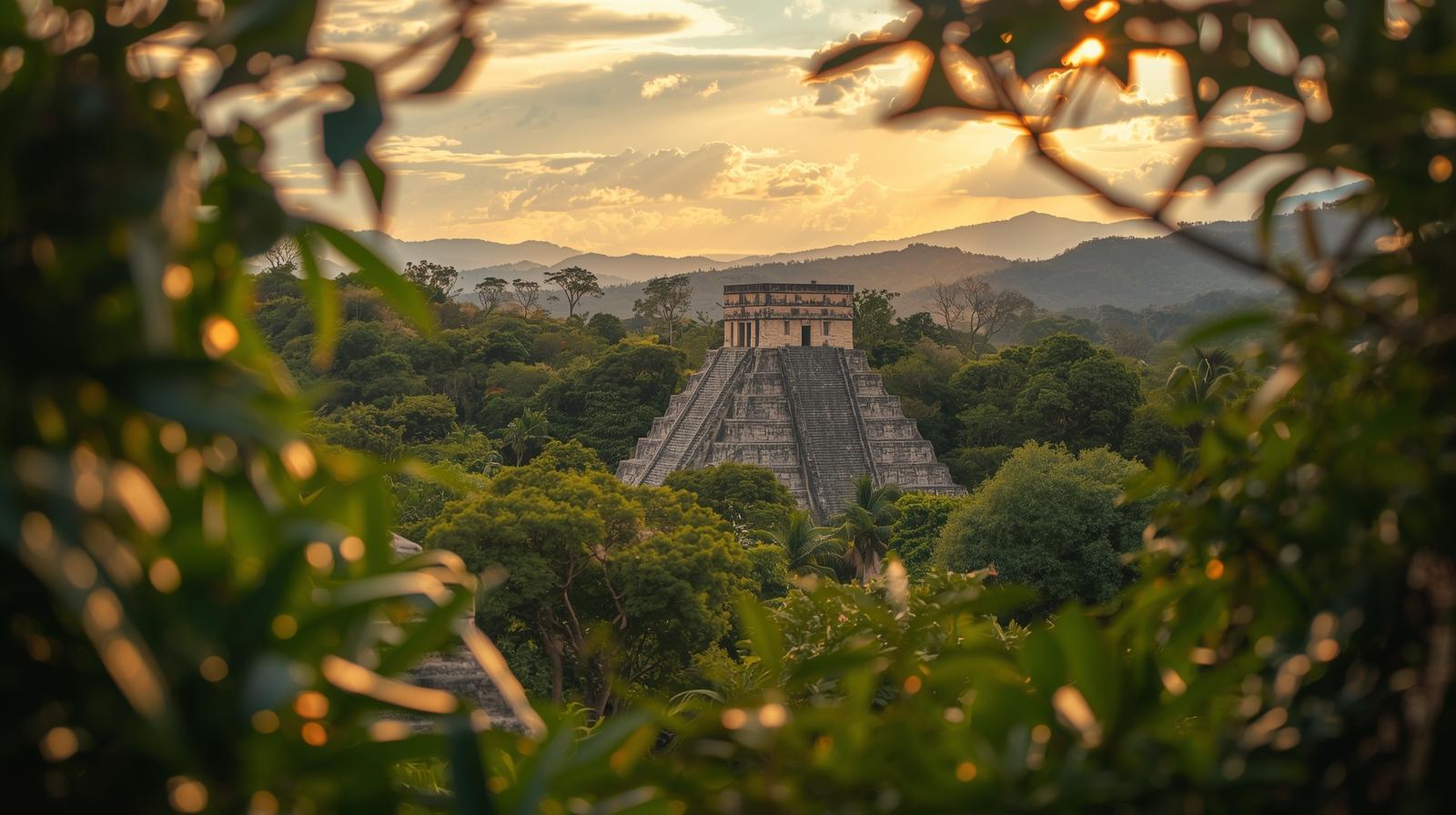 Vista de ciudad europea al atardecer