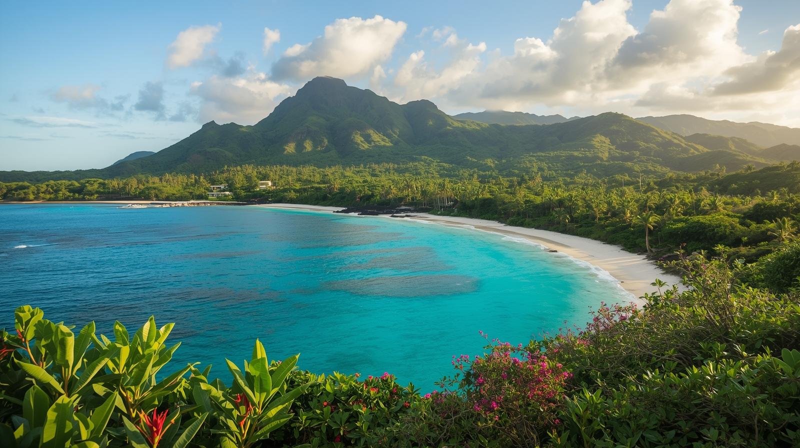 Terrazas verdes en un valle